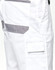 White unisex utility stretch cargo work shorts featuring grey accents and multiple pockets.