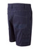Lightweight semi-fitted navy work shorts with multiple pockets and a branding logo.