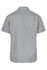 A short-sleeve button-up shirt in grey and white checkered pattern with a collar and no visible branding.