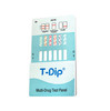 10 Panel UDS T-Dip Card (Box of 25); CLIA Waived - AMP, BAR, BZO, COC, MAMP, MTD, OPI, PCP, TCA, THC