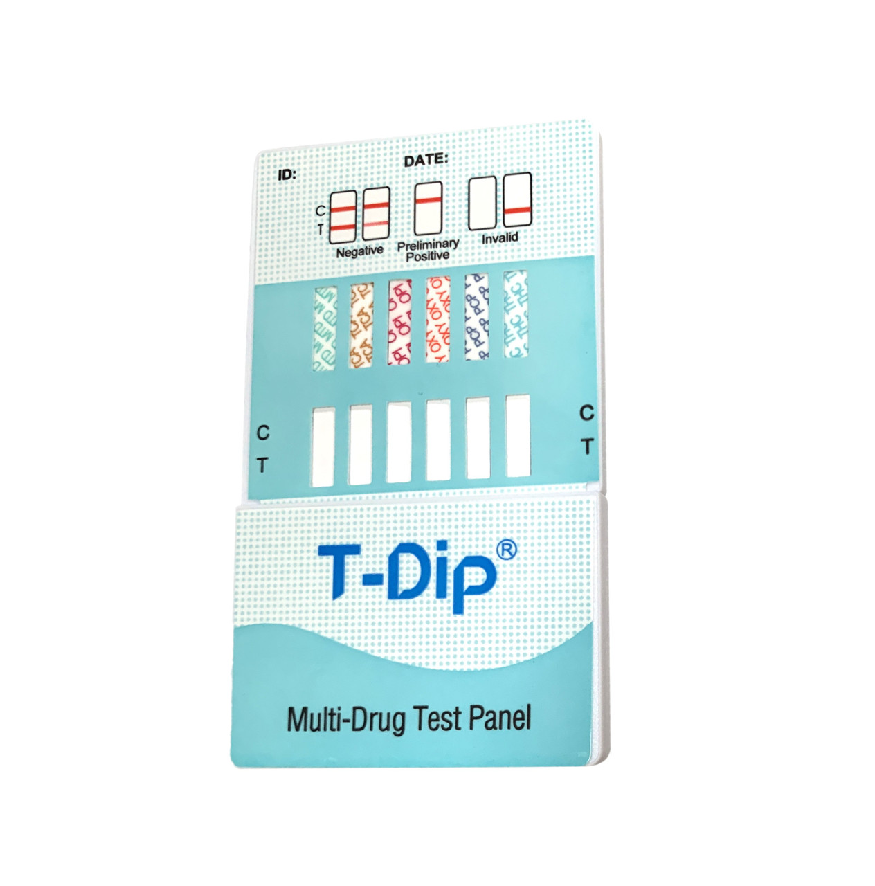 12 Panel T-Dip Card, CLIA Waived - AMP, BAR, BUP, BZO, COC, MAMP