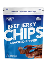 Wicked Cutz WCBC01CP Cracked Pepper Beef Jerky Chips 8 Pack