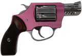 Charter Arms 53805 Coyote  380 ACP 5 Shot 2" High Polished Ported Barrel, High Polished Cylinder, Pink Aluminum Frame, Rosewood Checkered Grip, Exposed Hammer