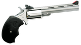 North American Arms MMTM Mini-Master *CA Compliant 22 WMR 5 Shot 4" Stainless Steel Vent Rib Barrel, Stainless Steel Frame, Stainless Cylinder, Black Finger Grooved Rubber Grip, Exposed Hammer