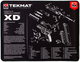 TekMat TEKR20XD Springfield Armory XD Ultra 20 Cleaning Mat Black/White Rubber 15"x20" Springfield Armory XD Parts Diagram