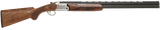 Chiappa Firearms 930378 202AE  12 Gauge Break Open 3" 2 28" Black Chrome Lined Vent Rib Barrel, Nickel-Plated Engraved Aluminum Receiver, Fixed Walnut Stock