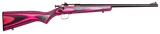 Crickett KSA2225 Youth  22 LR 1rd 16.12" Blued Barrel & Receiver, Fixed Front/Adjustable Rear Peep Sights, Pink/Black Laminate Stock w/11.5" LOP, Rebounding Firing Pin Safety