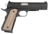 Dan Wesson 01806 Specialist  9mm Luger 10+1 5" Stainless Steel Barrel, Black Duty Serrated Stainless Steel Slide & Frame w/Beavertail & Picatinny Rail, Black/Brown G10 Grip, Ambidextrous