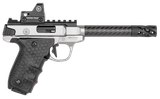 Smith & Wesson 12081 Performance Center Victory Target 22 LR 6" CF MB 10+1 Stainless Steel Tandemkross Black HiveGrip with Integrated Target Thumb Rest Grip Red Dot