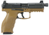 HK 81000776 VP9 Tactical 9mm Luger 17+1 4.70" Black Steel Threaded Barrel, Black Serrated Steel Slide, Flat Dark Earth Polymer Frame w/Picatinny Rail,  Ambidextrous