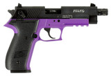 GSG GERG2210TFFL FireFly  22 LR 10+1 4.90" Black Threaded Barrel & Serrated Slide, Purple Zinc Alloy w/Accessory Rail Frame, Black Polymer Grip