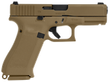 Glock PX1950703 G19X Compact Crossover 9mm Luger 4.02" 17+1 Bronze Nitron Frame Finish with Coyote nPVD Steel Slide, Rough Texture Interchangeable Backstraps Grip & Glock Night Sights