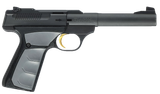 Browning 051482490 Buck Mark Camper *CA Compliant 22 LR 10+1 5.50" Tapered Bull Barrel, Matte Black Serrated Steel Slide & Aluminum Frame, Gray Ultragrip FX Grip