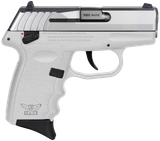 SCCY Industries CPX-4TTWT CPX-4  380 ACP 10+1 2.96" White Polymer Serrated SS Slide Finger Grooved White Polymer Grip