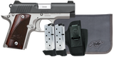 Kimber Mfg.,inc 3300251 Micro 9 RTC Bundle Micro Frame 9mm 7+1 3.15" Stainless Ramped Barrel, KimPro II Black Serrated Slide, Kimpro II Silver Aluminum Frame w/Beavertail, Rosewood Grip