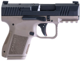 Canik HG7620BDN MC9  9mm Luger 12+1/15+1 3.18" Black Barrel, Black Optic Ready/Serrated Slide, Flat Dark Earth Polymer Frame w/Picatinny Rail, Texture Flat Dark Earth Polymer Grips