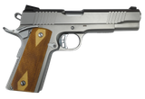 Rock Island 56828 Rock  Full Size 9mm Luger 10+1, 5" Stainless Steel Barrel & Serrated Slide, Matte Stainless Steel Frame w/Beavertail, Wood Double Checkered Grip