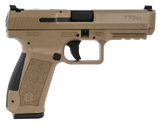Canik HG4863DN TP9SA Mod.2 9mm Luger 18+1 4.46" Black Match Grade Barrel, Flat Dark Earth Serrated Steel Slide & Polymer Frame w/Picatinny Rail, Black Interchangeable Backstrap Grip