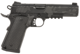 Girsan 391157 MC1911 S Influencer Full Size 45 ACP 8+1 5" Black Steel Barrel, Black Camo Optic Ready/Serrated Steel Slide & Frame w/Picatinny Rail & Beavertail, Black Polymer Grip