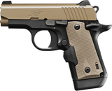 Kimber Mfg.,inc 3300209 Micro Desert Tan LG NS 380 ACP 7+1 2.75" Matte Black Stainless Steel Slide Crimson Trace Lasergrips Grip