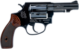 Heritage Mfg HR38B3W Roscoe  Small Frame 38 Special +P 5rd 3" Black Polished Alloy Steel Barrel & Cylinder, Black Polished Carbon Steel Frame, Wood Grip, Transfer Bar Safety