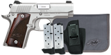 Kimber Mfg, Inc 3300250 Micro 9 RTC Bundle Micro Frame 9mm 7+1 3.15" Stainless Match Grade Barrel, Kimpro II Silver Serrated Slide, Kimpro II Silver Aluminum Frame w/Beavertail, Rosewood Grip