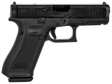 Glock PA455S203MOS G45 Gen5 Compact MOS 9mm Luger 4.02" 17+1 Black Black nDLC Steel with Front Serrations & MOS Cuts Slide Black Rough Texture Interchangeable Backstraps Grip