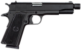 Rock Island 51473 GI Standard FS 45 ACP Caliber with 5" Barrel, 8+1 Capacity, Overall Black Parkerized Finish Steel, Beavertail Frame, Serrated Slide & Black Rubber Grip