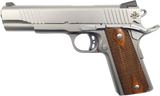 Rock Island 51414 Rock Standard FS *CA Compliant 45 ACP Caliber with 5" Barrel, 8+1 Capacity, Overall Matte Stainless Steel Finish, Beavertail Frame, Serrated Slide & Double Checkered Wood Grip