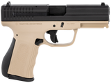 FMK G9C1G2RSS 9C1 G2 9mm Luger 14+1 4" Black Stainless Steel Barrel, Black Serrated Carbon Steel Slide, Desert Sand Polymer Frame w/Picatinny Rail, Black Backstrap Grip