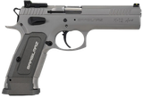 SAR USA K12STSP K12 Sport 9mm Luger 17+1 4.70" Stainless Target Crown Barrel, Stainless Steel Serrated Slide, Stainless Steel Frame w/Beavertail, Gray Polymer Grip, Right Hand