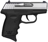 SCCY Industries CPX-3TTBK CPX-3  Sub-Compact Frame 380 ACP 10+1, 3.10" Stainless Quadlock Barrel, Serrated Stainless Steel Slide, Black Polymer Frame w/Finger Grooves, No Safety, Right Hand