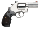 Smith & Wesson 150853 Model 686 Plus 357 Mag 7rd Shot 3" Satin Stainless Steel Barrel, Cylinder & Frame, Black/Silver Custom Wood Grip