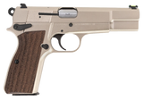 MAC 12000001 P-35  9mm Luger 15+1 4.70" Stainless Steel Barrel, Satin Nickel Serrated Steel Slide & Frame w/Beavertail & Picatinny Rail, G10 Grip