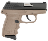 SCCY Industries CPX-3CBDE CPX-3  380 ACP 10+1 3.10" Flat Dark Earth Polymer Serrated Black Nitride SS Slide Finger Grooved FDE Polymer Grip