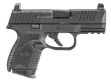 FN 66100572 509C MRD Compact Frame9mm Luger 10+1 3.70" Black Recessed Target Crown Steel Barrel, Black PVD Optic Ready/Serrated Steel Slide & Polymer Frame w/Picatinny Rail,  Ambidextrous