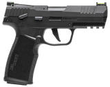 Sig Sauer 322CBAS10 P322  22 LR 10+1 4" Black Steel Threaded Barrel, Black Hard Coat Anodized Optic Ready/Serrated Slide, Black SS/Polymer Frame w/Picatinny Rail & Black Polymer Grips