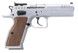 Tanfoglio IFG TFSTOCK245 Stock II Competition 45 ACP 10+1, 4.44" Stainless Polygonal Rifled Barrel, Stainless Ported/Serrated Slide, Stainless Steel Frame, Brown Polymer Grip