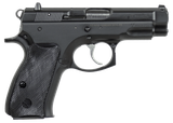 CZ-USA 91190 CZ 75 Compact 9mm Luger 14+1 3.75" Blued Steel Barrel, Black Serrated Steel Slide, Black Polycoat Steel Frame w/Beavertail, Black Plastic Grip