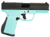 FMK FMKG49BJ G3  9mm Luger 14+1 4" Stainless Steel Barrel, Black Optic Cut/Serrated Carbon Steel Slide, Blue Jay Polymer Frame w/Picatinny Rail, Black Backstrap Grip