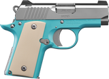 Kimber Mfg.,inc 3300210 Micro Bel Air NS 380 ACP 2.75" Ramped Barrel Stainless Steel Slide Bel Air Blue Mirror-Polished Ivory Micarta Grip