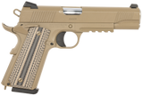 SDS Imports 10100549 1911 Raider Carry 9mm Luger 9+1 5" Stainless Steel Barrel, Flat Dark Earth Cerakote Serrated Slide, Steel Frame w/Beavertail & Picatinny Rail, Black/FDE Textured G10 Grips