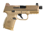 FN 66100780 509C Tactical Compact Frame 9mm Luger 12+1/24+1, 4.32" Black Steel Threaded Barrel, Flat Dark Earth Optic Cut/Serrated Steel Slide & Polymer Frame w/Picatinny Rail, Ambidextrous