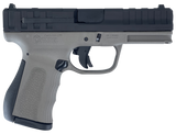 Citadel CITCP9GRY Centurion CP9 Compact Frame 9mm Luger 14+1, 4" Black Steel Barrel, Optic Ready/Serrated Steel Slide, Gray Polymer Frame & Grip