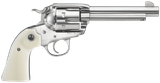 Ruger 5129 Vaquero  45 Colt (Long Colt) 6rd 5.50" High Gloss Barrel, Cylinder & Frame, Simulated Ivory Grip, Transfer Bar Safety, Bisley Style Hammer