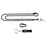SABRE WHISTLE W/LANYARD BLACK