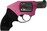Charter Arms 53812 Off Duty Coyote 380 ACP 5rd 2" Stainless Ported Barrel, High Polished Cylinder, Pink Aluminum Frame, Black Finger Grooved Rubber Grip, Concealed Hammer