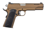 Auto-Ordnance 1911TCAC10 1911  45 ACP 7+1 5" Stainless Steel Barrel, Serrated Stainless Steel Slide, Burnt Bronze Cerakote Steel Frame w/Beavertail, Armor Black Cerakote Engraved Aluminum Grip