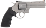 Colt Mfg PYTHONSM4RTS Python  357 Mag/38 Special 6 Shot, 4.25" Matte Stainless Steel Recessed Target Vent Rib Barrel, Cylinder & Frame, Black Rubber Grip, Exposed Hammer