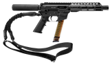 FREEDOM ORDNANCE FX9P8T FX-9  9mm Luger 32+1 8", Black, M-LOK Handguard, Padded Buffer Tube, A2 Grip, 3" Faux Suppressor, Includes Sling